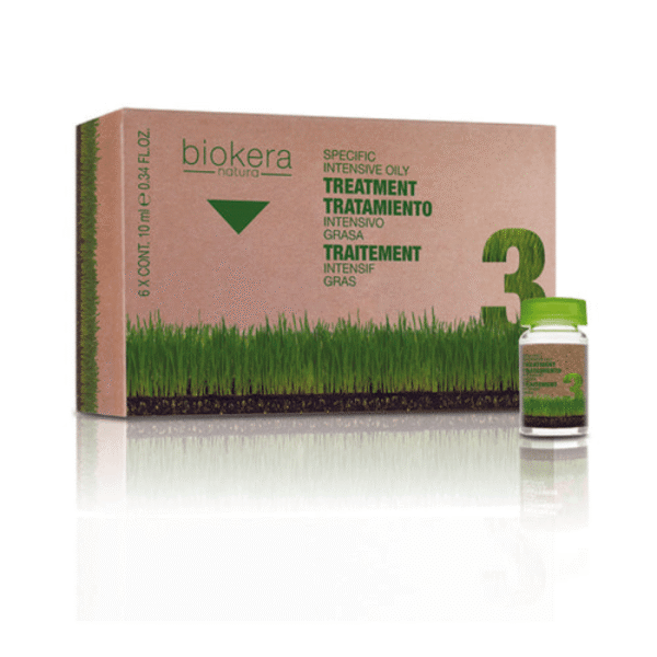 BIOKERA NATURA TRAITEMENT INTENSIF ANTI  CHEVEUX GRAS 6AMP 10ML